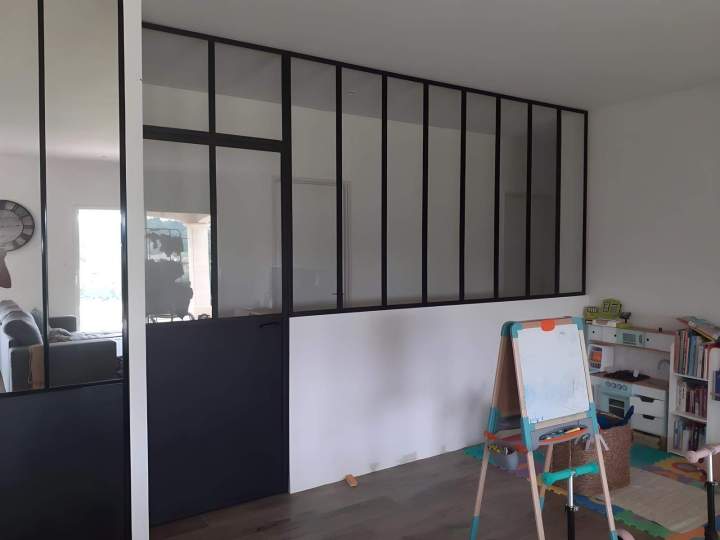 Cloison en verrière d'atelier Mussidan